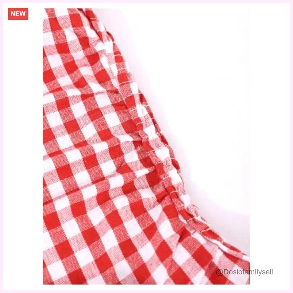 Girl's Summer Cami Short Dress Spaghetti Strap Ruched Layered Ruffle